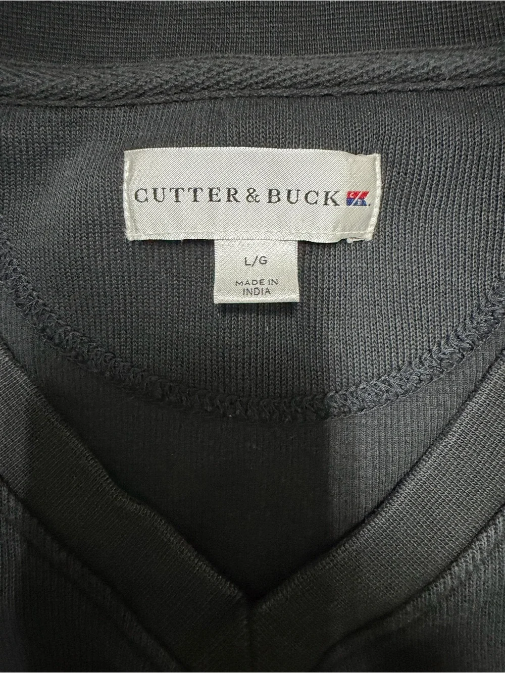 Cutter & Buck Black Sleeveless V-Neck Sweater Vest with Red Alabama A Embroidery